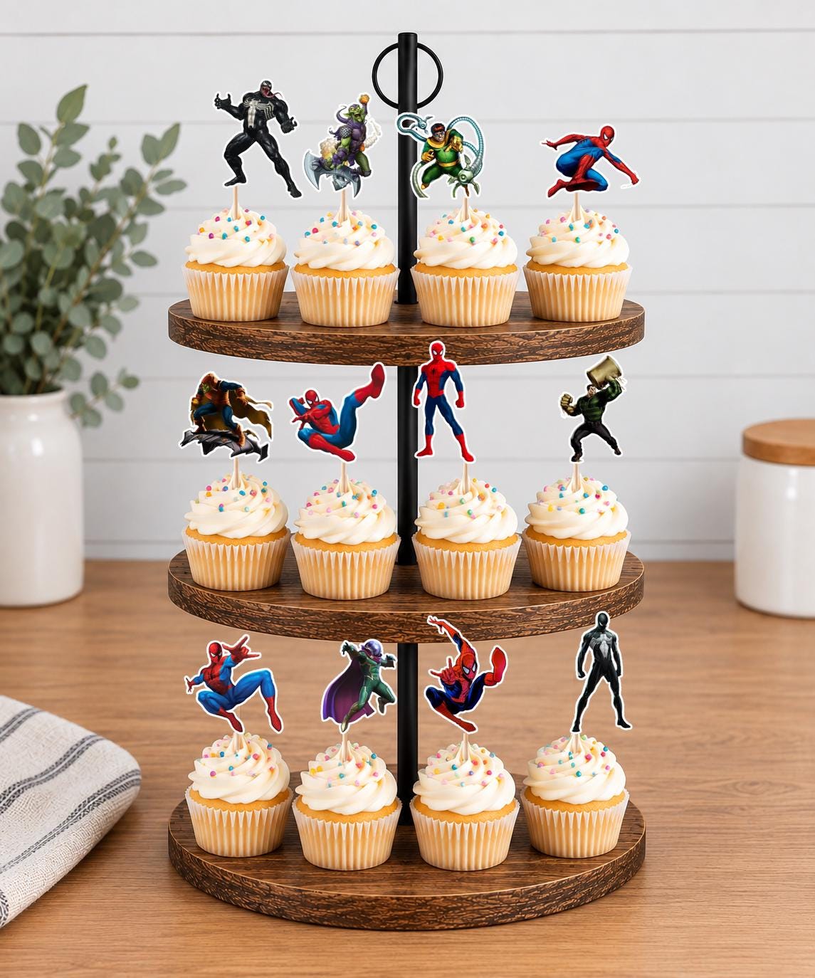 Spiderman Movie Cupcake Toppers 12pc, 24pc, 36pc