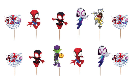 Spidey Cupcake Toppers 12pc, 24pc, 36pc