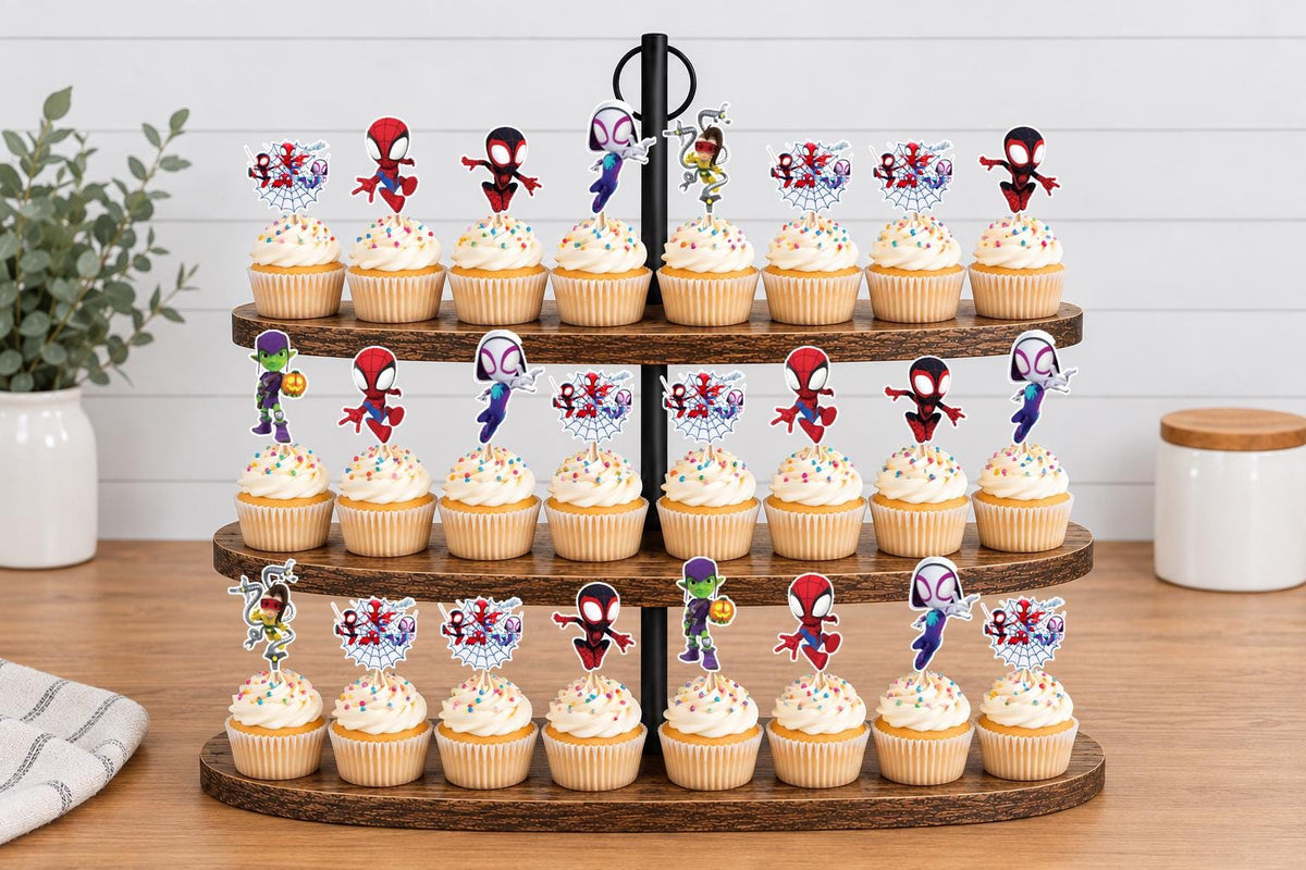 Spidey Cupcake Toppers 12pc, 24pc, 36pc