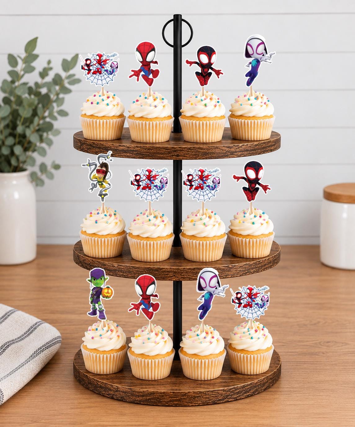 Spidey Cupcake Toppers 12pc, 24pc, 36pc