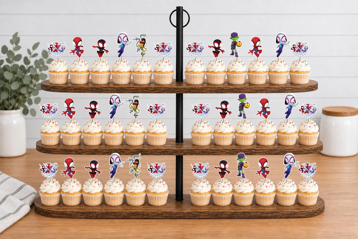 Spidey Cupcake Toppers 12pc, 24pc, 36pc