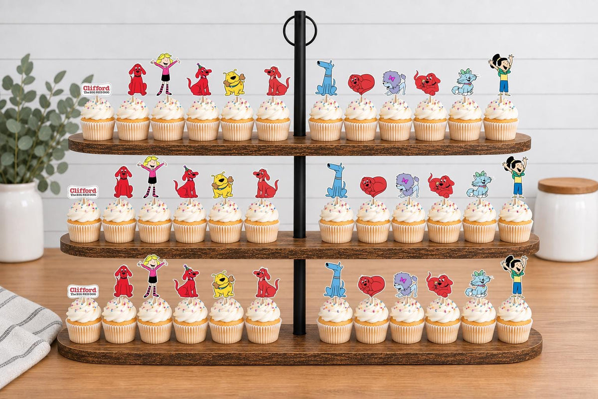 Clifford Cupcake Toppers 12pc, 24pc, 36pc