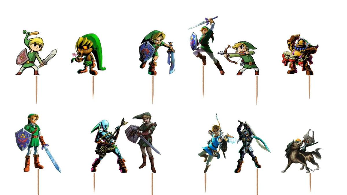 The Legend of Zelda Hero Link Cupcake Toppers 12pc, 24pc, 36pc